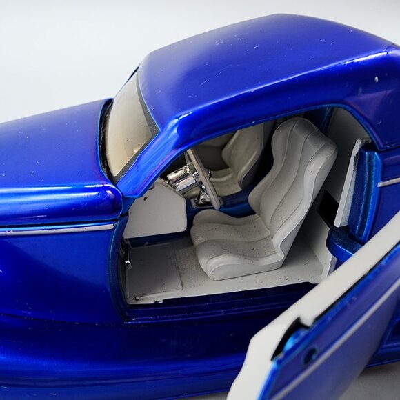 Jada 1934 Ford Diecast Model Car 1:24 Blue Custom Hot Rod Collectible - Picture 9 of 14